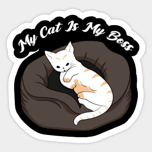 My Cat Is My Boss Sticker by Oiyo